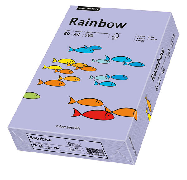 RAINBOW Farbpapier violett A4 80g - 1 Karton (2500 Blatt)