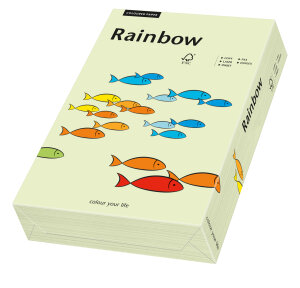 RAINBOW Farbpapier hellgrün A4 120g - 1 Karton (1250...