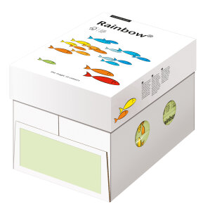 RAINBOW Farbpapier hellgrün A4 160g - 1 Karton (1250...