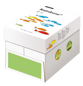 RAINBOW Farbpapier grün A4 160g - 1 Karton (1250 Blatt)