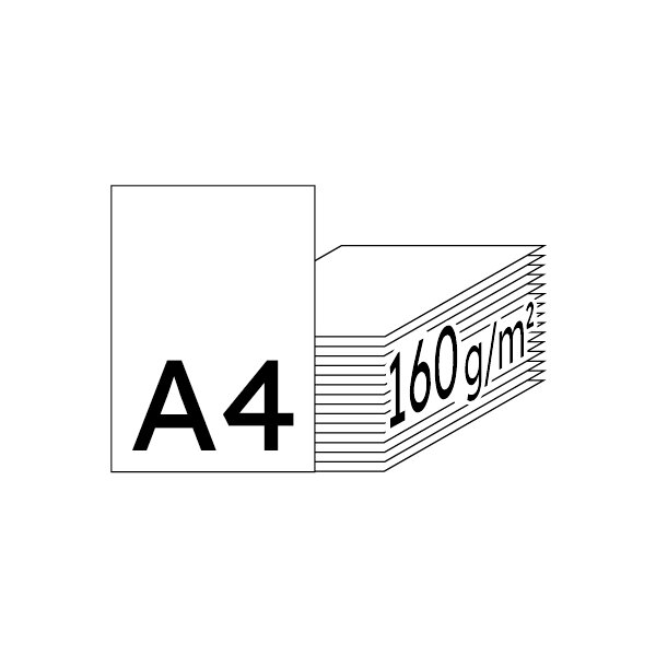 RAINBOW Papier couleur bleu moyen A4 160g - 1 Carton (1250 Feuilles)