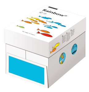 RAINBOW Farbpapier blau A4 160g - 1 Karton (1250 Blatt)