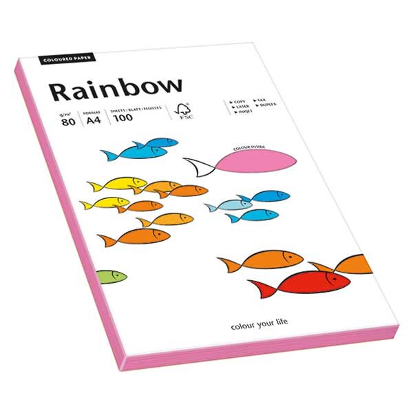 RAINBOW Farbpapier neon pink A4 80g - 1 Karton (2000 Blatt)