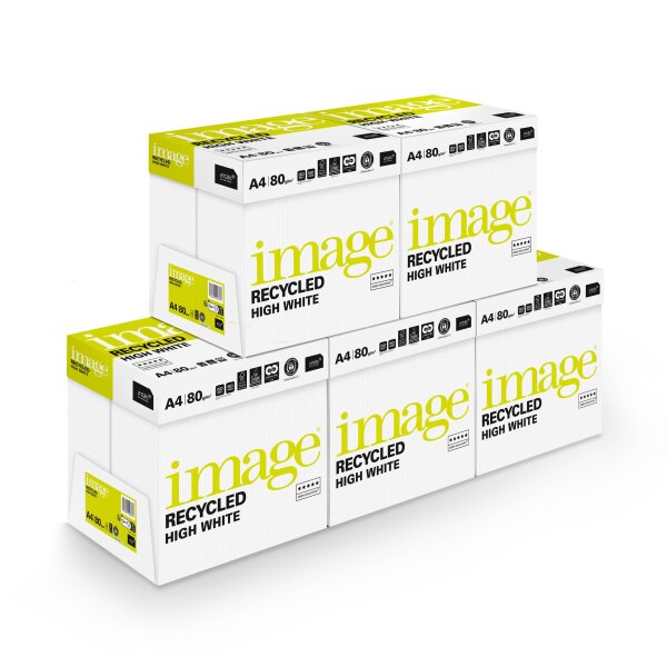 IMAGE Recycled High White Papier recyclé A4 80g - 1 Carton (2500 Feuilles)