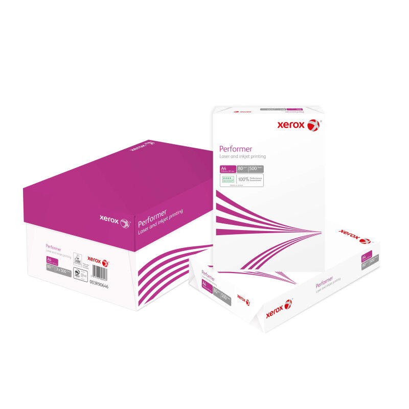 XEROX Performer Universalpapier weiss A4 80g - 1 Karton (2500 Blatt)