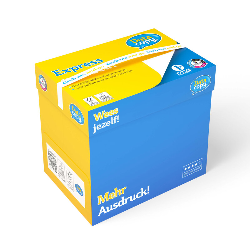 DATA COPY Papier Premium extra blanc A4 90g - 1 Carton (2500 Feuilles)