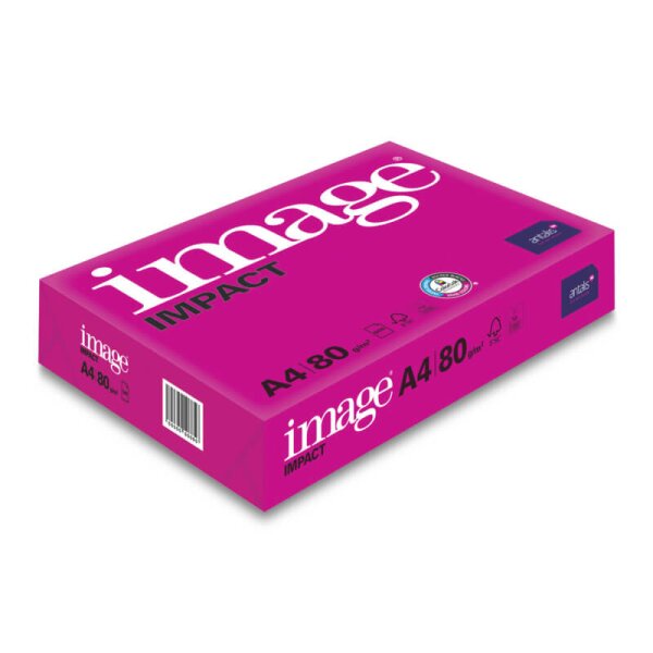 IMAGE Impact Papier Premium perforé 4-fois extra blanc A4 80g - 1 Carton (2500 Feuilles)