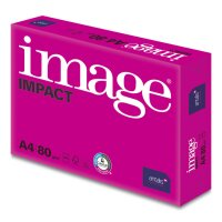 IMAGE Impact Papier Premium perforé 4-fois extra blanc A4 80g - 1 Carton (2500 Feuilles)