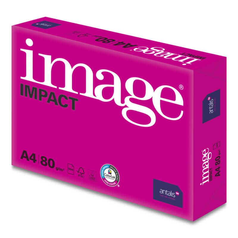 IMAGE Impact Premiumpapier 2-fach gelocht hochweiss A4 80g - 1 Karton (2500 Blatt)