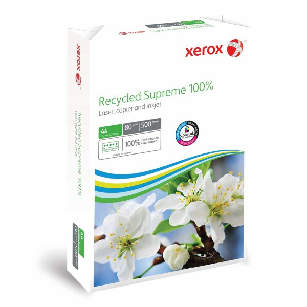 XEROX Recycled Supreme 100% Recyclingpapier A4 80g - 1 Karton (2500 Blatt)