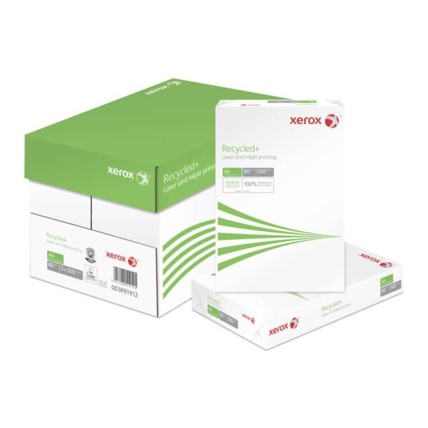 XEROX Recycled+ Papier recyclé A4 80g - 1 Carton (2500 Feuilles)