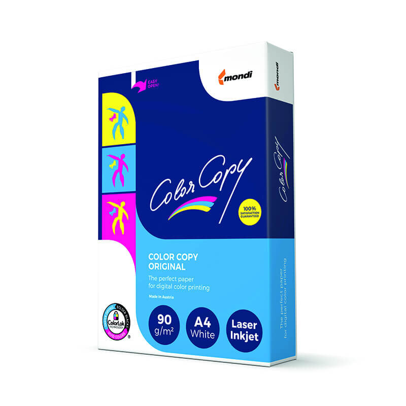 COLOR COPY Farblaserpapier hochweiss A4 90g - 1 Karton (2500 Blatt)