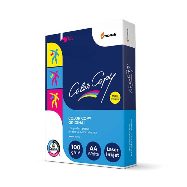 COLOR COPY Farblaserpapier hochweiss A4 100g - 1 Karton (2500 Blatt)