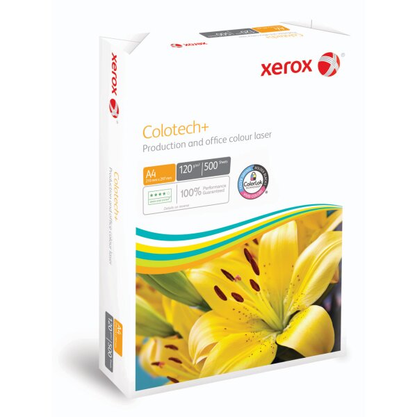 XEROX Colotech+ Farblaserpapier weiss A4 120g - 1 Karton (2000 Blatt)