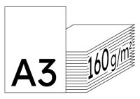 COLOR COPY Farblaserpapier hochweiss A3 160g - 1 Karton (1250 Blatt)