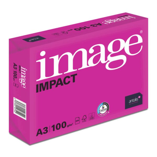 IMAGE Impact Premiumpapier hochweiss A3 100g - 1 Karton (2000 Blatt)