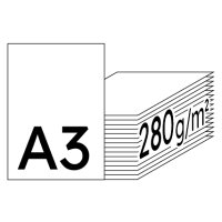 COLOR COPY Farblaserpapier hochweiss A3 280g - 1 Karton (750 Blatt)