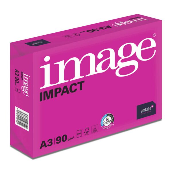 IMAGE Impact Premiumpapier hochweiss A3 90g - 1 Karton (2500 Blatt)