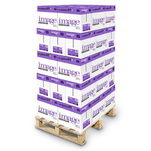 IMAGE Digicolor Farblaserpapier hochweiss A4 300g - 1 Palette (12000 Blatt)