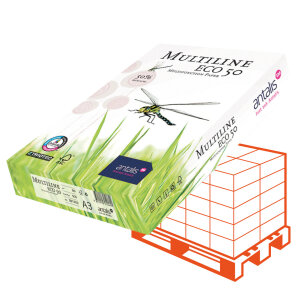 MULTILINE Eco 50 Umweltpapier A3 80g - 1 Palette (50000...