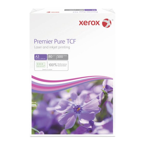 XEROX Premier Pure TCF Businesspapier weiss A3 80g - 1 Palette (50000 Blatt)