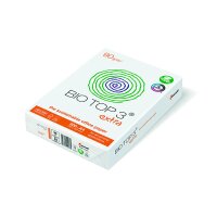 BIO TOP 3 Papier écologique blanc naturel A4 90g - 1 Palette (100000 Feuilles)